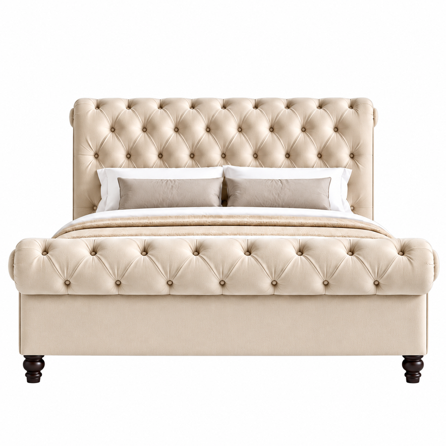 Bromley Chesterfield Sleigh Bed